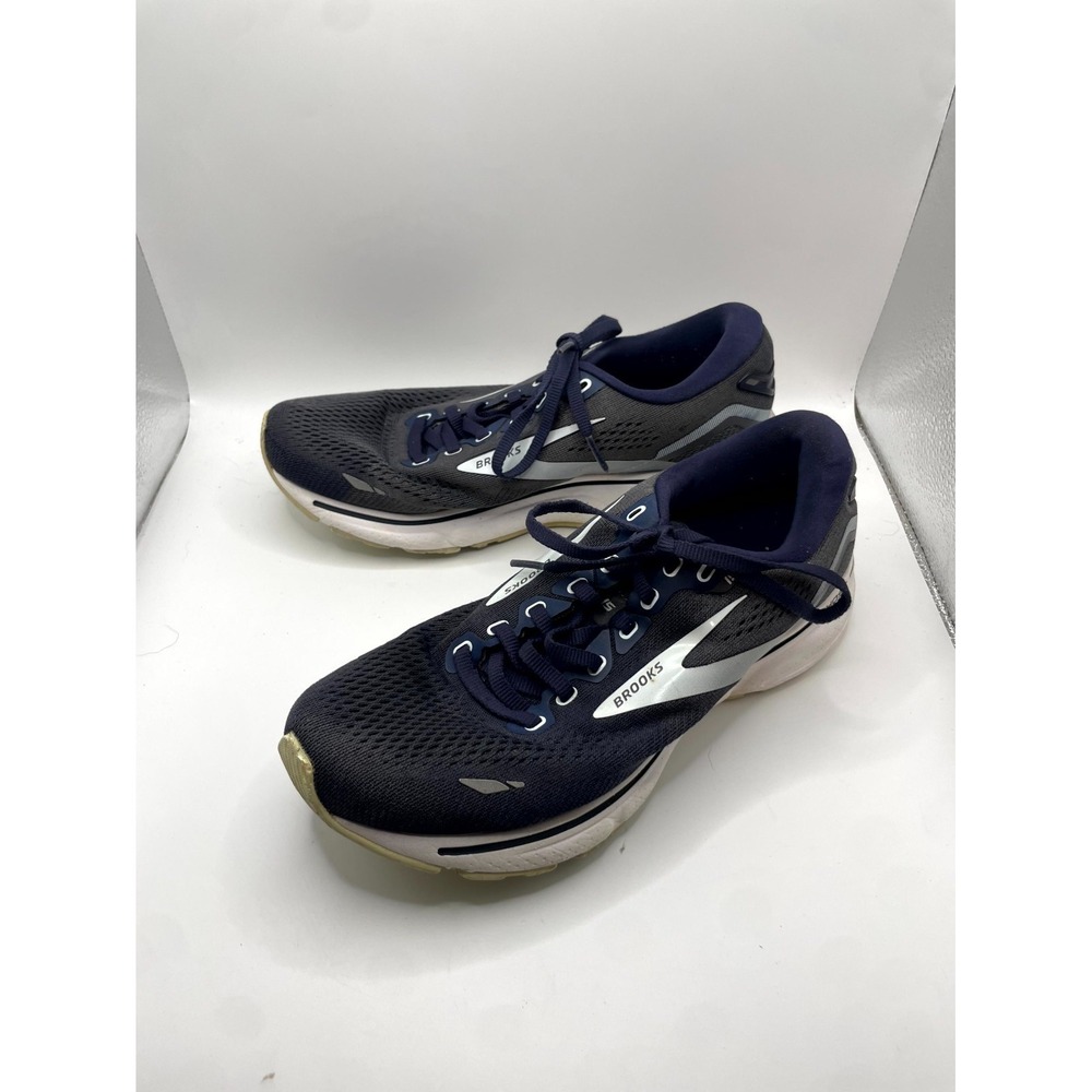 Brooks Ghost 15 1203801D450 Womens US 8 Wide Running Shoes Peacoat Pearl Blue